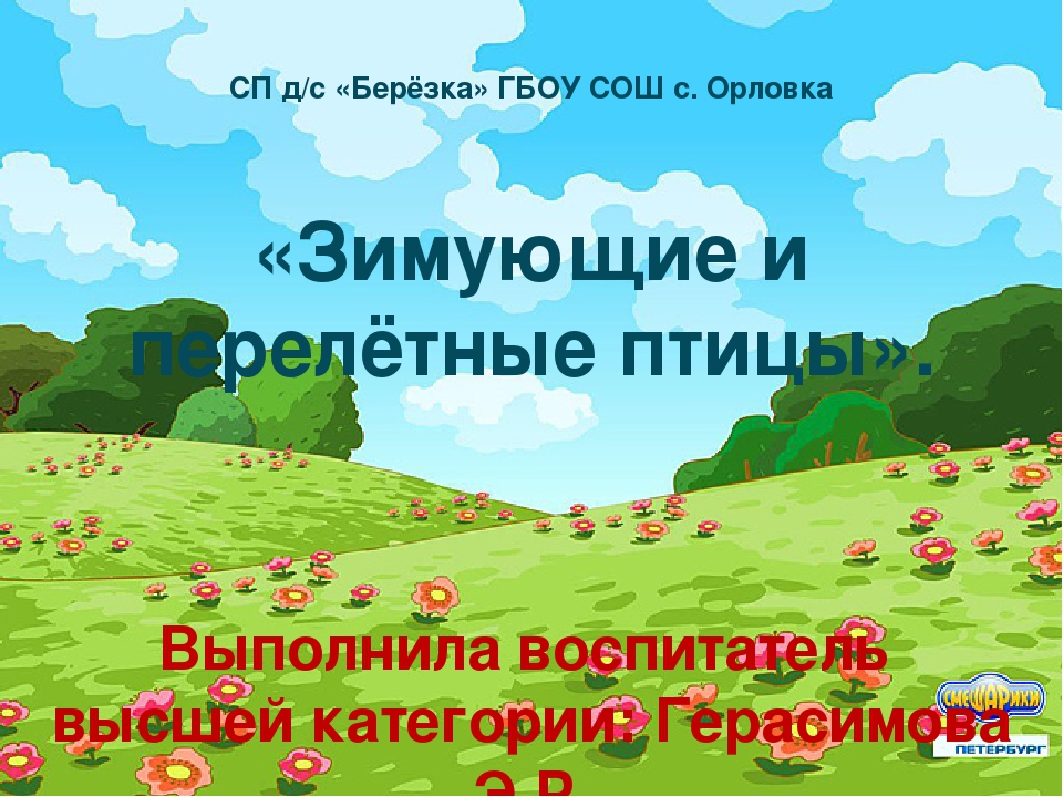 Мультимедийное пособие "Зимующие и перелётные птицы"