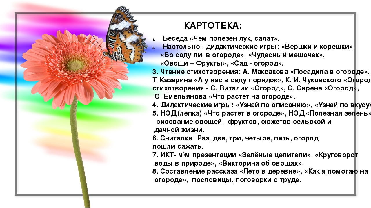 Презентация проекта "Огород на окошке"