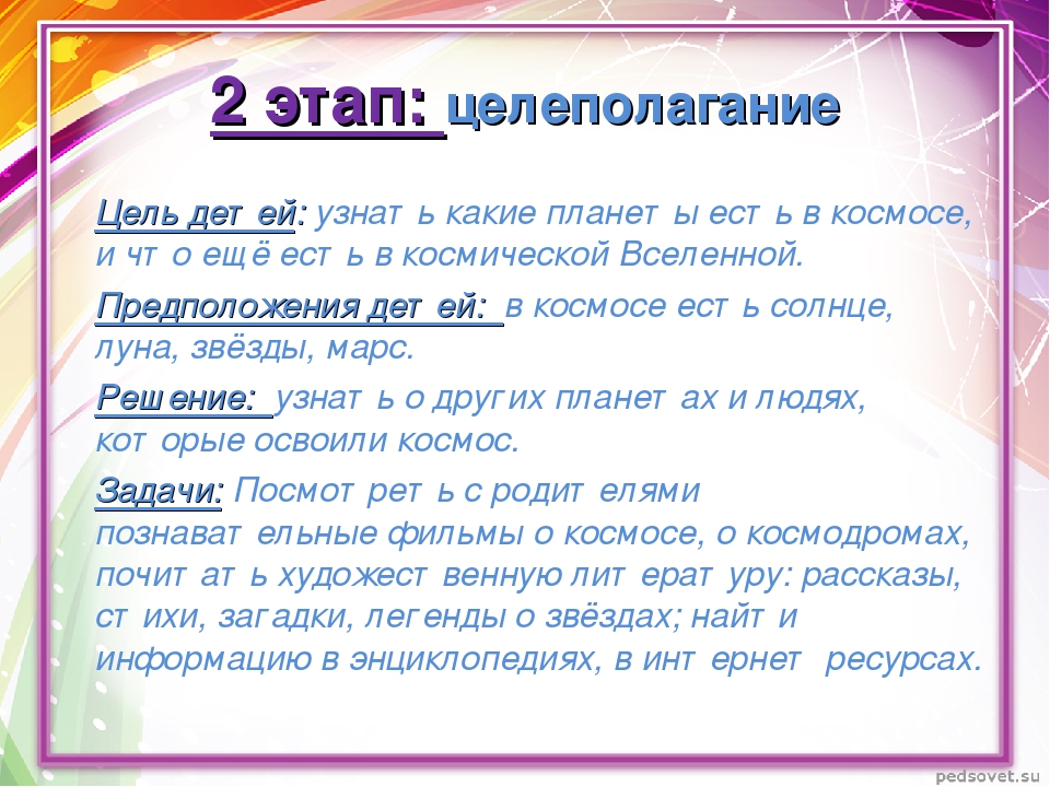 Проект на тему: "Этот - удивительный космос" с детьми подготовительной к школе группы.
