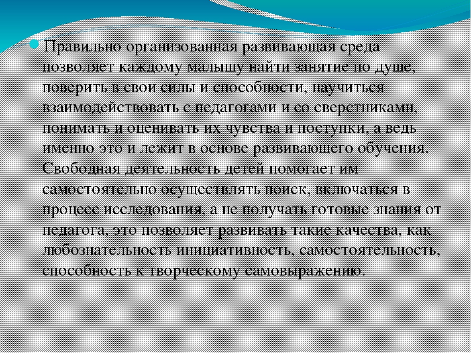 Презентация по дошкольному образованию: "Предметно-развивающая среда"