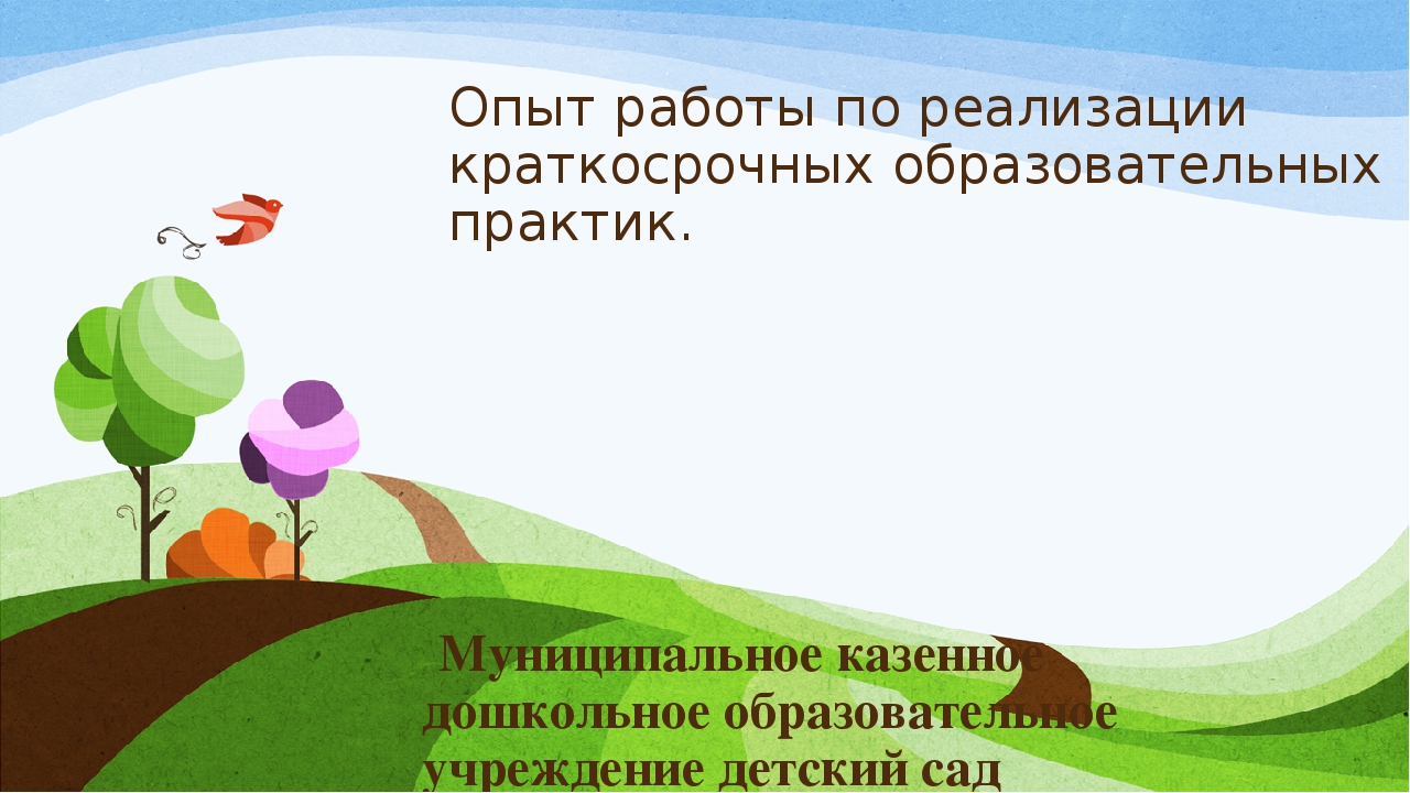 Презентация по инновационной деятельности: "Опыт работы по реализации краткосрочных образовательных практик".