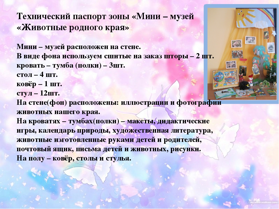 Презентация на тему "Моделирование тематической зоны "Мини-музей "Животные родного края"