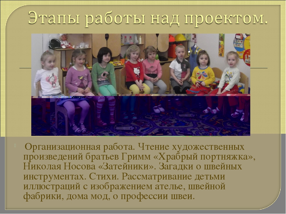 Проект. Сюжетно – ролевая игра «Ателье». Для среднего дошкольного возраста