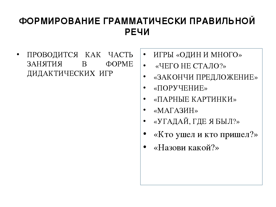 Задачи речевого развития дошкольников