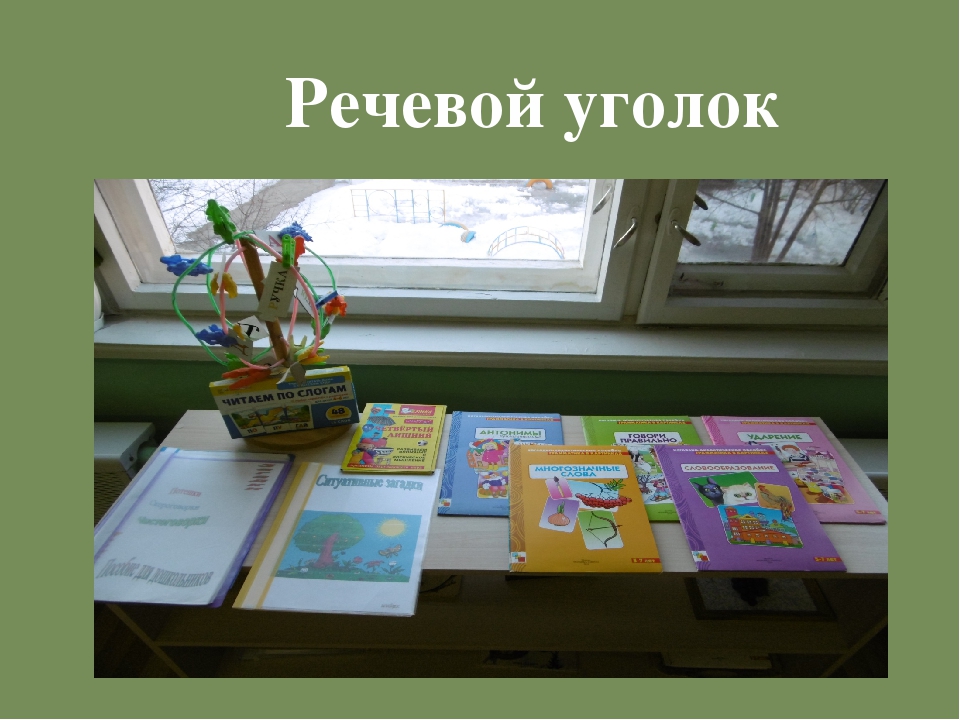 Презентация на тему "Речевые уголки"