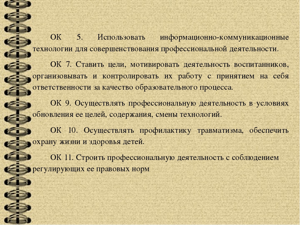 ПМ 02 Организация различных видов деятельности и общения детей.