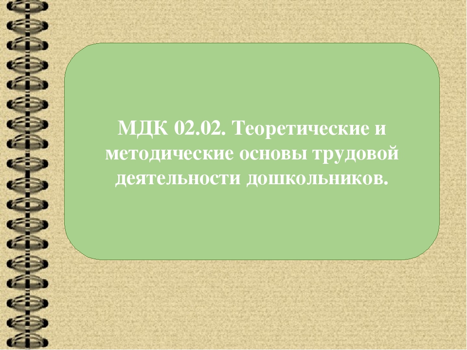 ПМ 02 Организация различных видов деятельности и общения детей.