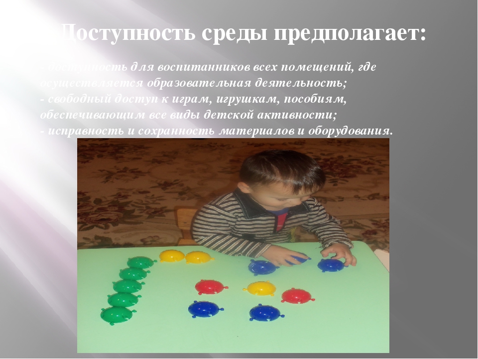 Презентация на тему : "Создание развивающей предметно- пространственной среды, направленной на математическое развитие детей в разных возрастных группах в соответствии с ФГОС