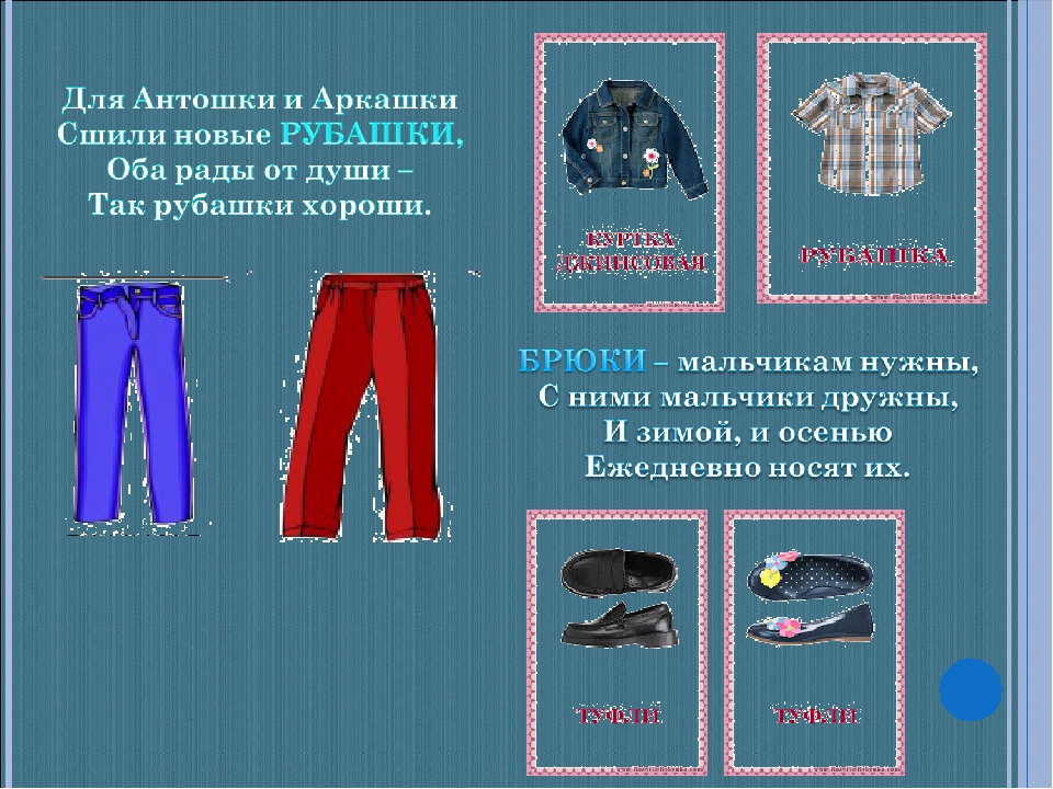 Презентация "Одежда и обувь"