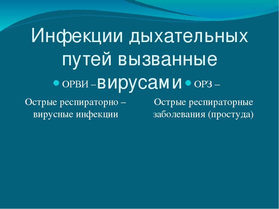 Презентация на тему: «Острые респираторно – вирусные инфекции»