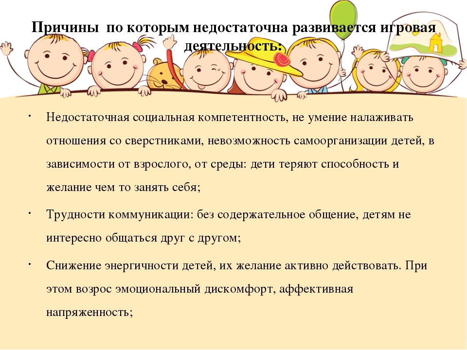 Организации игровой деятельности детей в соответствии с требованиями стандарта дошкольного образования.