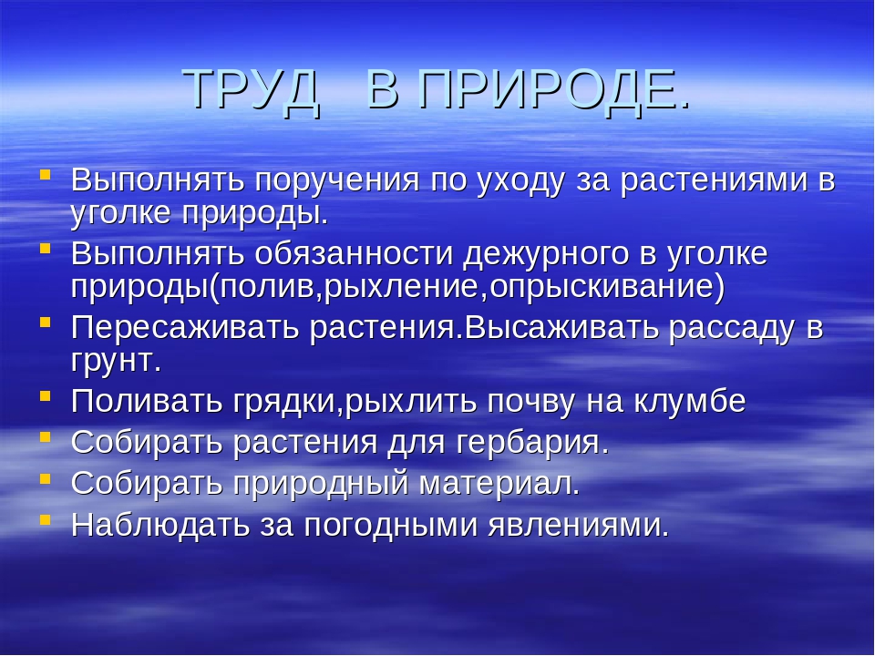 Трудовое воспитание в ДОУ