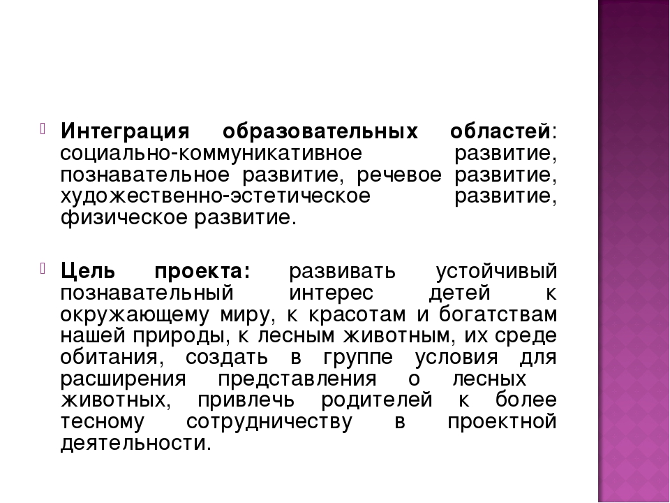 Презентация экологического проекта на тему: "Лес и его обитатели"