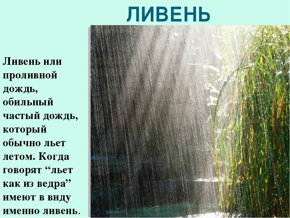 Презентация для дошкольников на тему : "Какие бывают дожди"