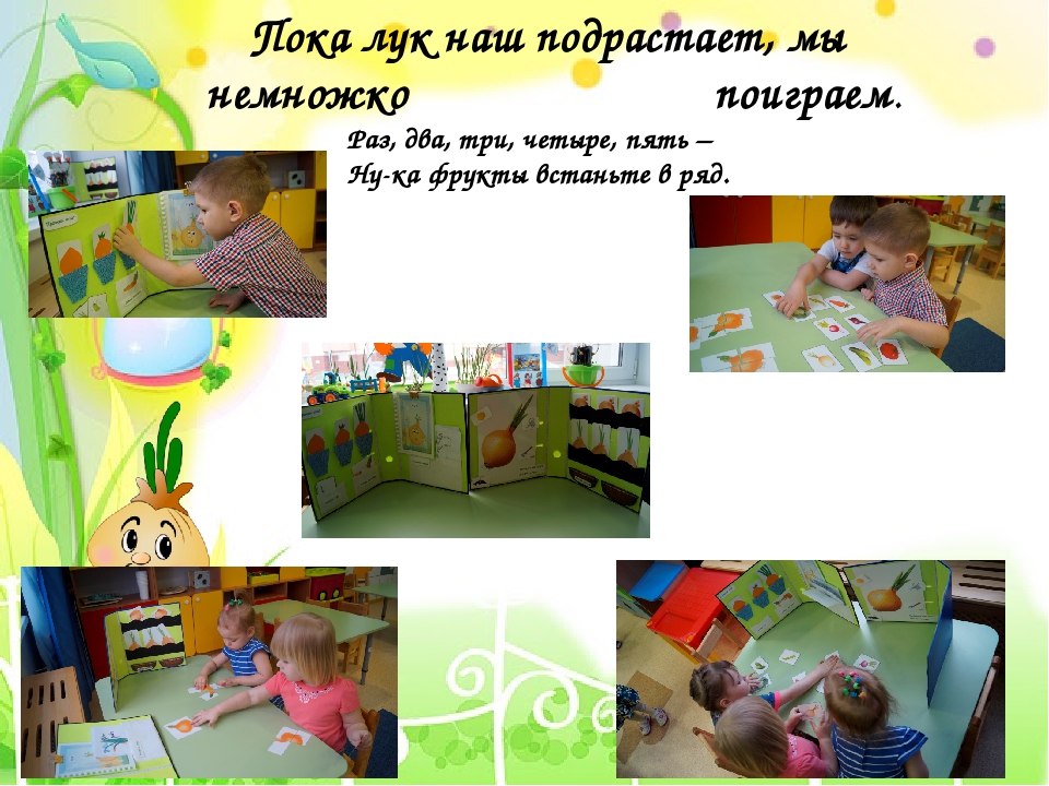 Проект в I младшей группе "Лук - зеленый друг"