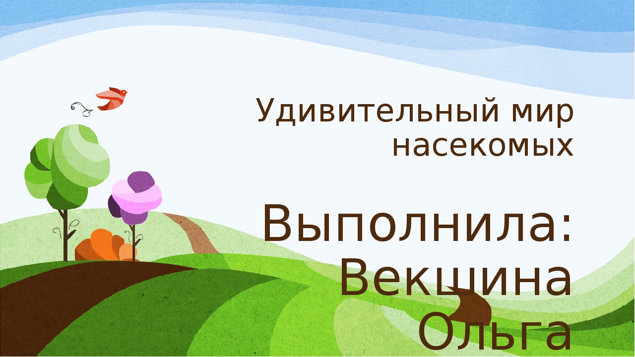 Презентация к материалу: "Удивительный мир насекомых".