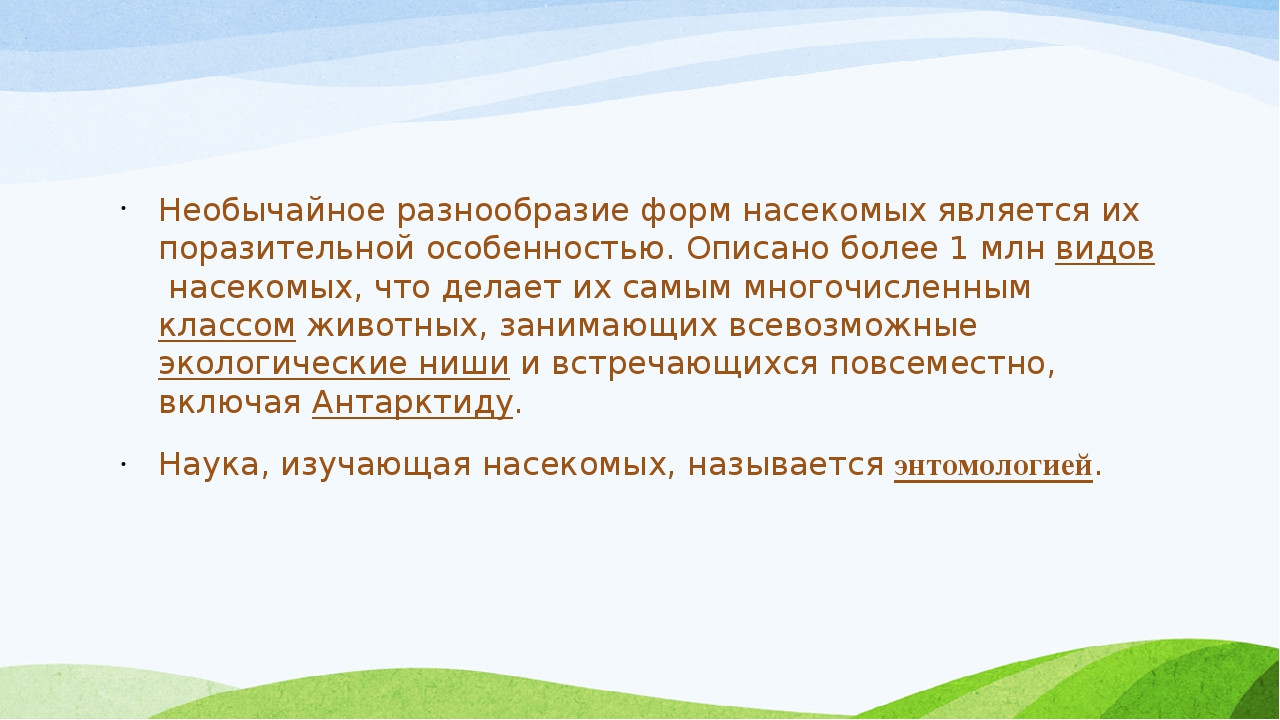 Презентация к материалу: "Удивительный мир насекомых".