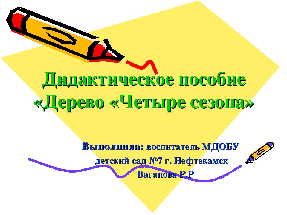 Презентация дидактического пособия "Дерево "Четыре сезона"