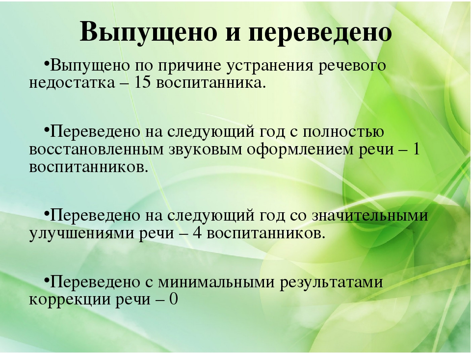 Презентация "Отчет работы учителя-логопеда"
