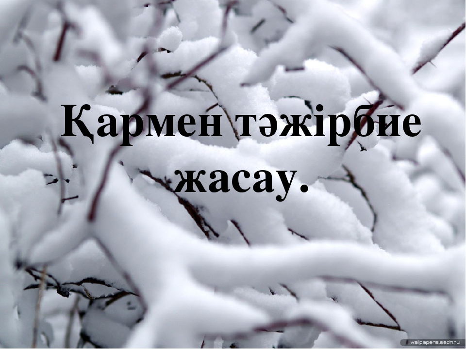 "Қармен тәжірибе жасау" тақырыбындағы презентация
