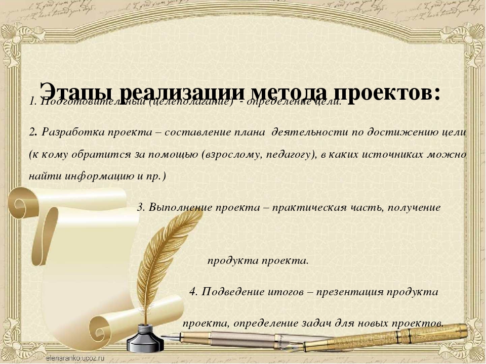 Презентация по дошкольному воспитанию "Проектная деятельность(теория)"