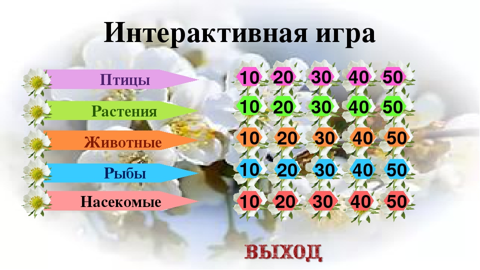 Интерактивная игра "Любители природы"