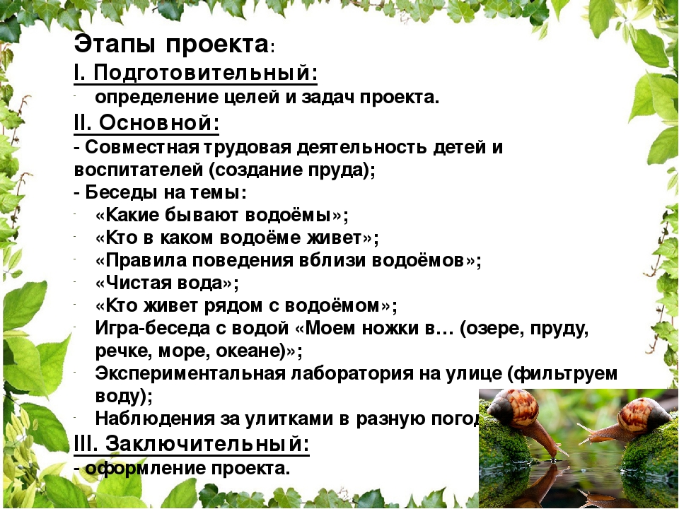 Проектная деятельность в ДОУ "Чистый пруд"