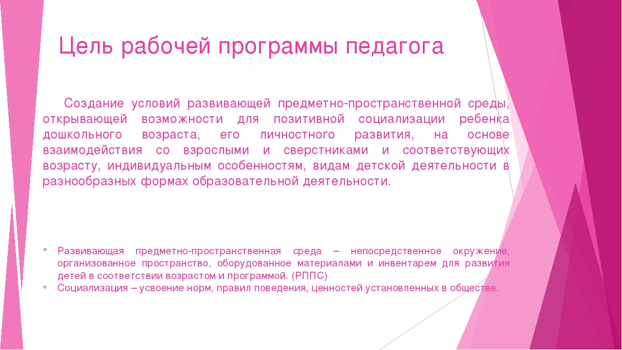 Ознакомление родителей с рабочей программой педагога