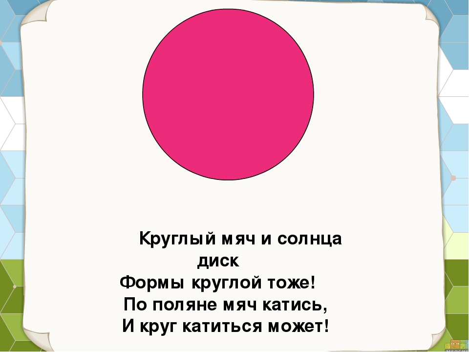Презентация "Знакомство с геометрическими фигурами. Круг."