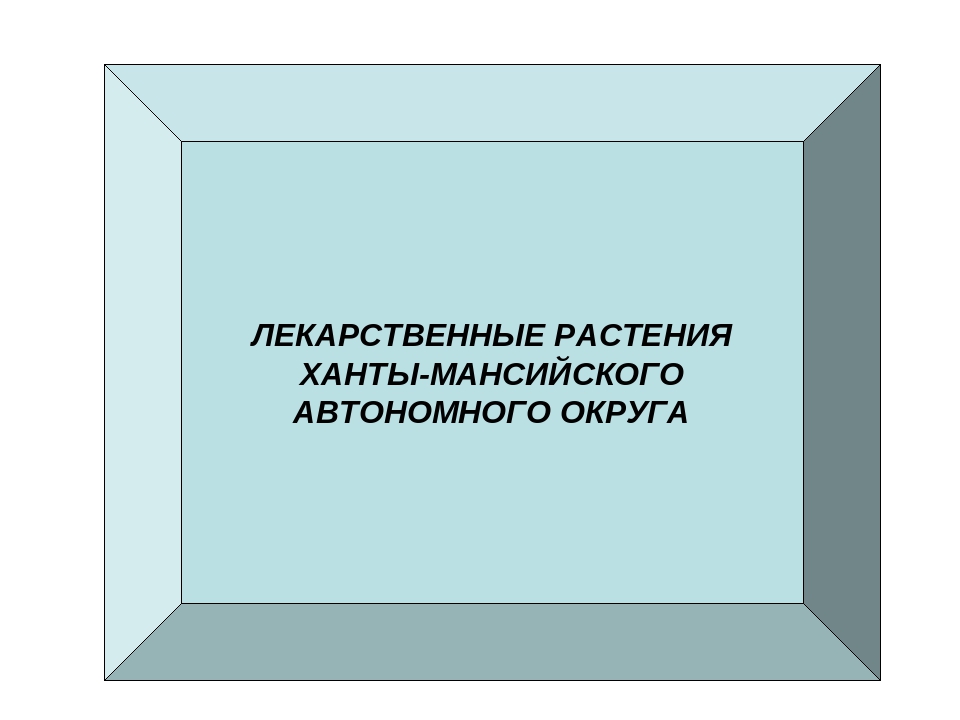 Презентация" Лекарственные растения ХМАО"