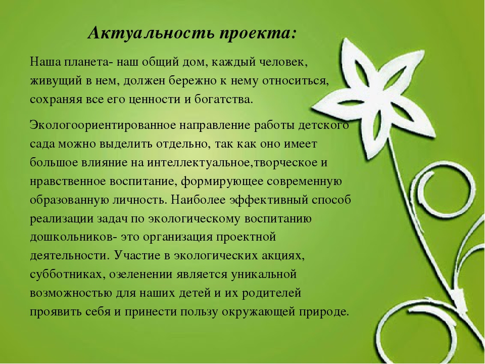 Экологический проект "Сохраним природу вместе"
