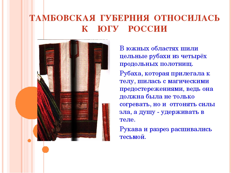 Презентация "Костюм Тамбовской губернии"