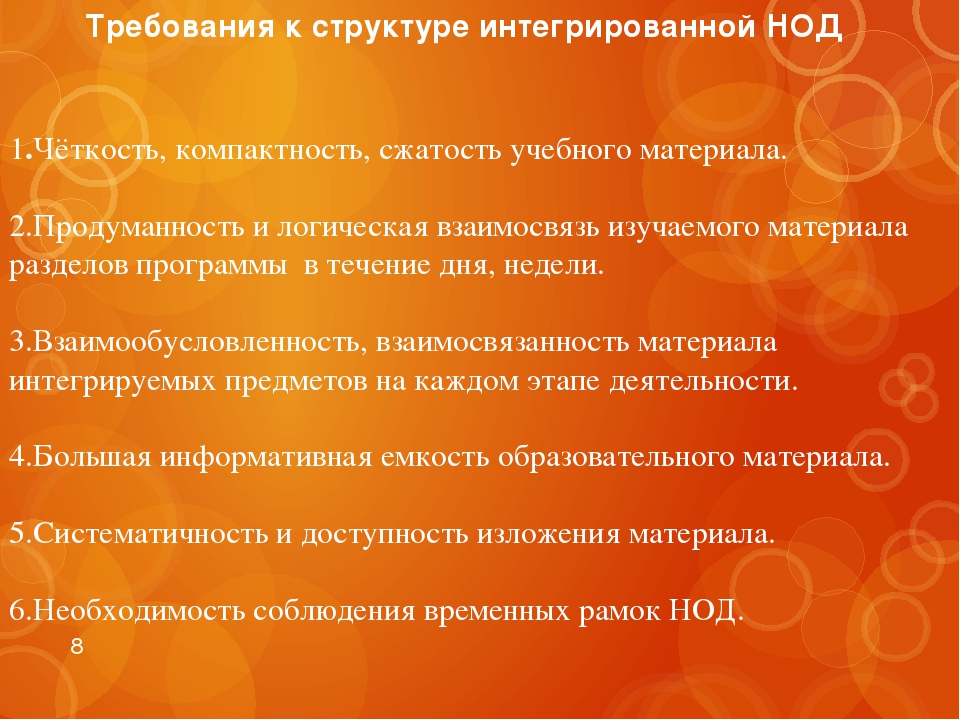 Использование принципа интегрирования в образовательном процессе