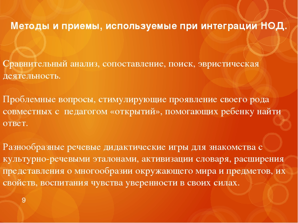 Использование принципа интегрирования в образовательном процессе