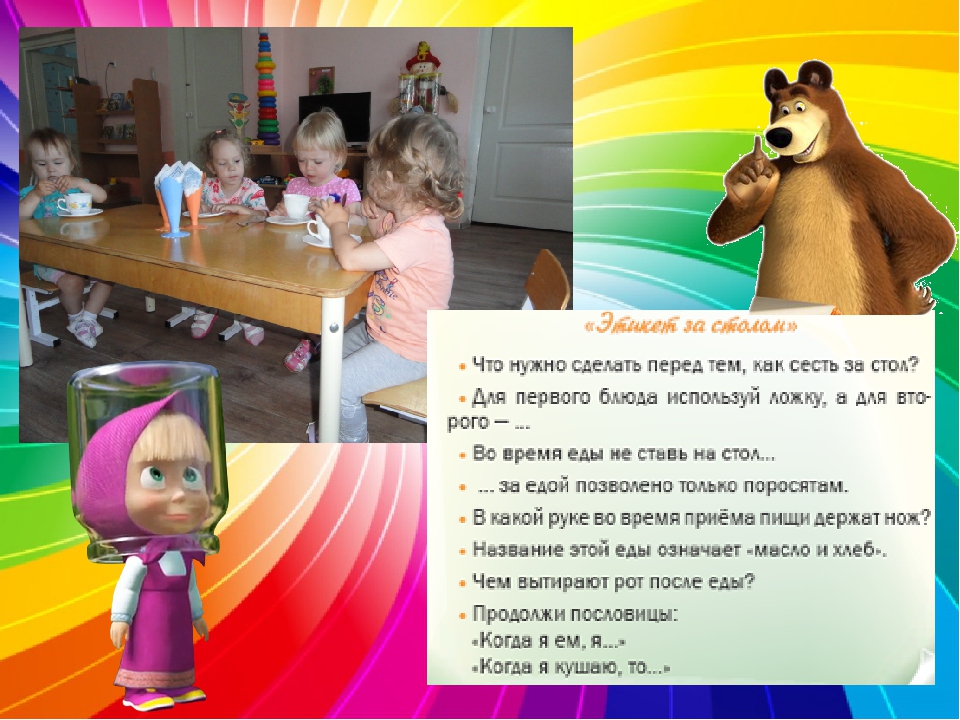Презентация -фотоотчет "Этикет за столом" в ясельной группе