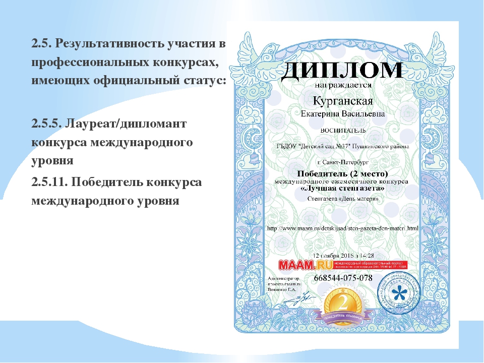 Консультация по оформлению профессионального партфолио для получения категории