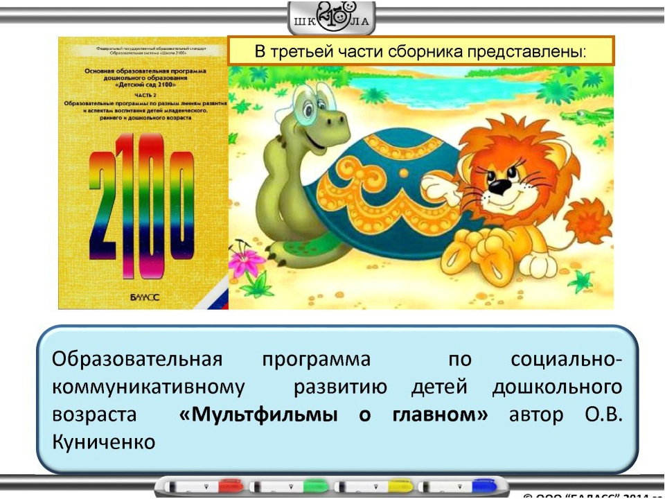 Презентация "Содержание и структура ООП ДО "Детский сад 2100"