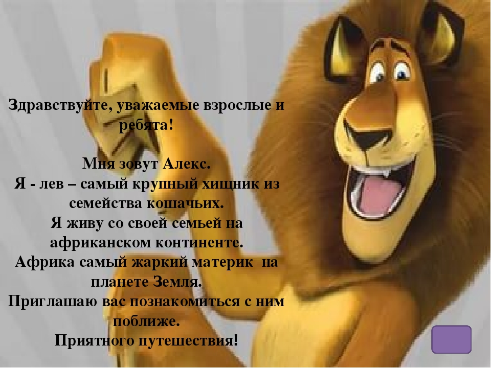 Веб-квест "Вот так Африка!" для детей подготовительной группы