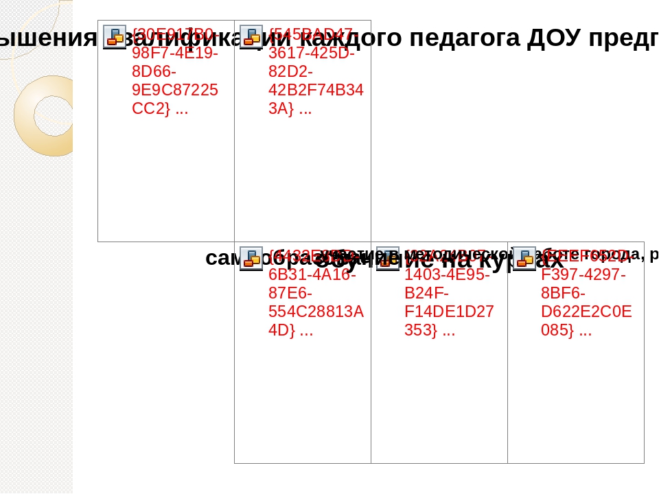 Презентация: "Консультация для педагогов ДОУ на тему: Самообразование"