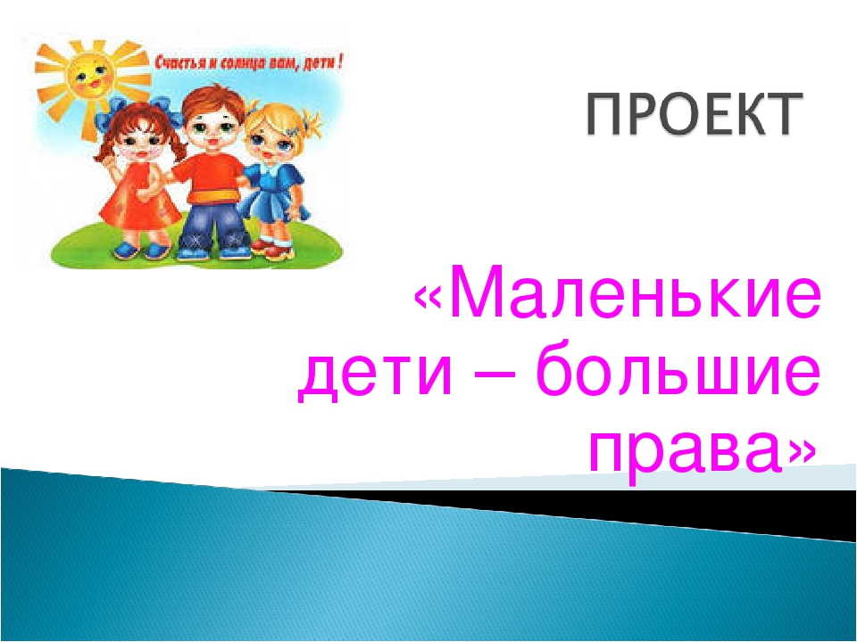 Презентация Проект "Маленькие дети - большие права"