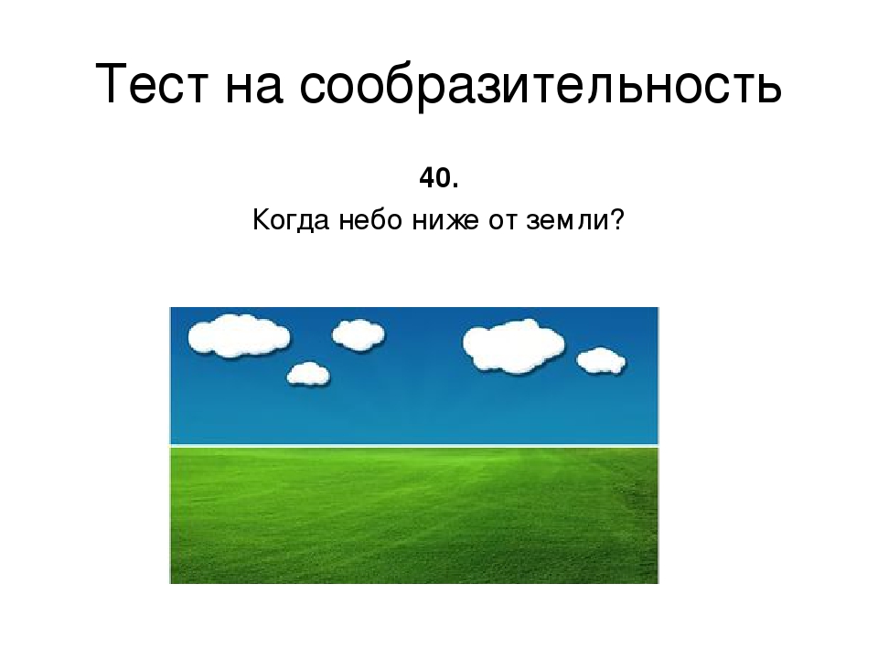 Ниже земли. Тест на сообразительность. Когда небо может оказаться ниже земли. Загадка когда небо ниже земли. Пройти тесты на сообразительность.