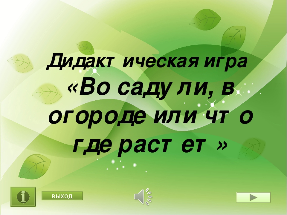 Презентация "Во саду ли в огороде"