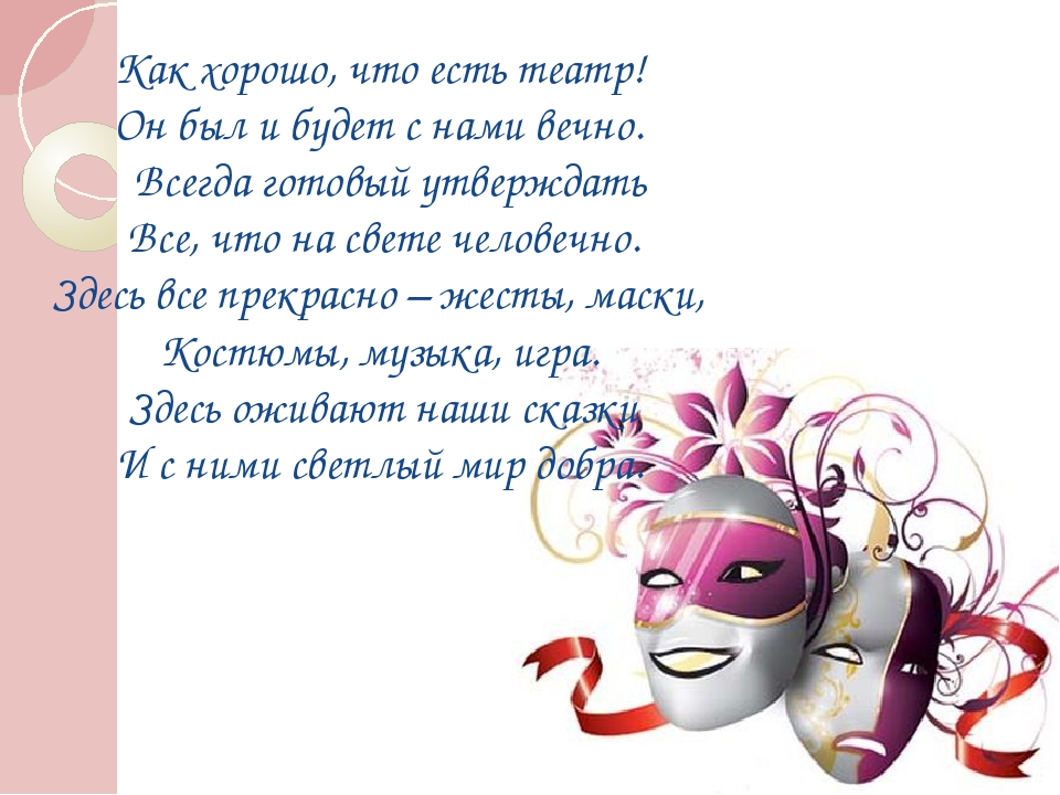Презентация для детей старшего дошкольного возраста «Мир театра»
