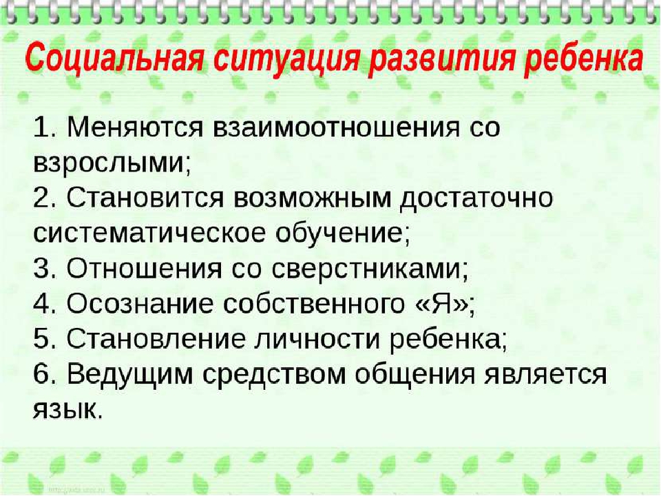 Дошкольник в современном мире. Социальная ситуация развития и ведущая деятельность