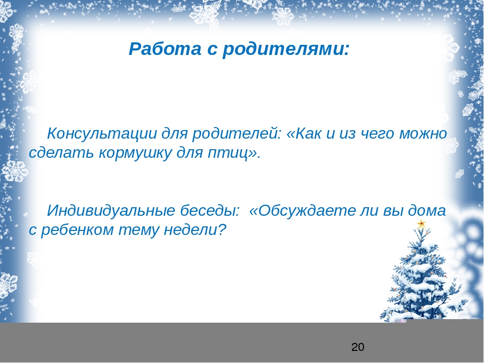 Презентация "проект зимующие птицы" для средней группы
