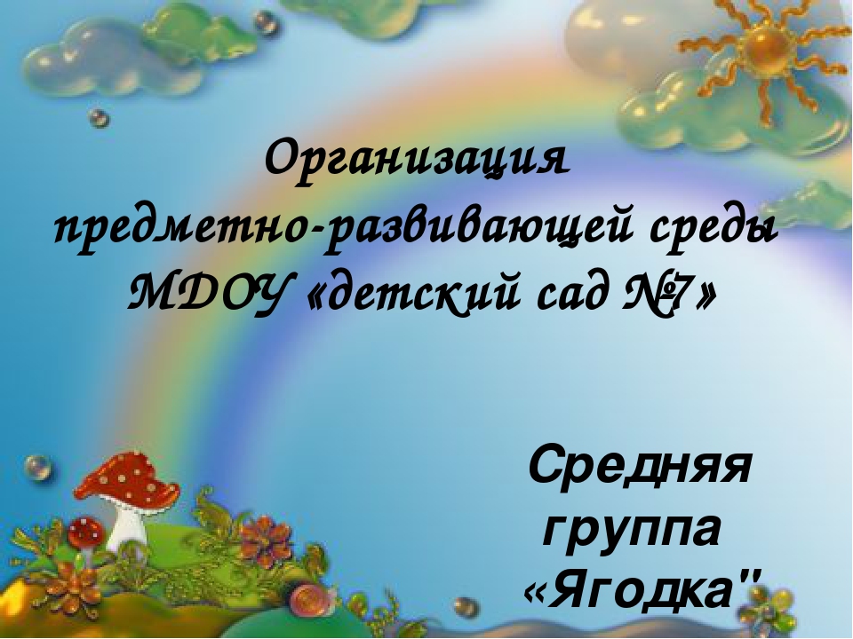 Презентация на тему "Организация предметно- развивающей среды ДОУ".