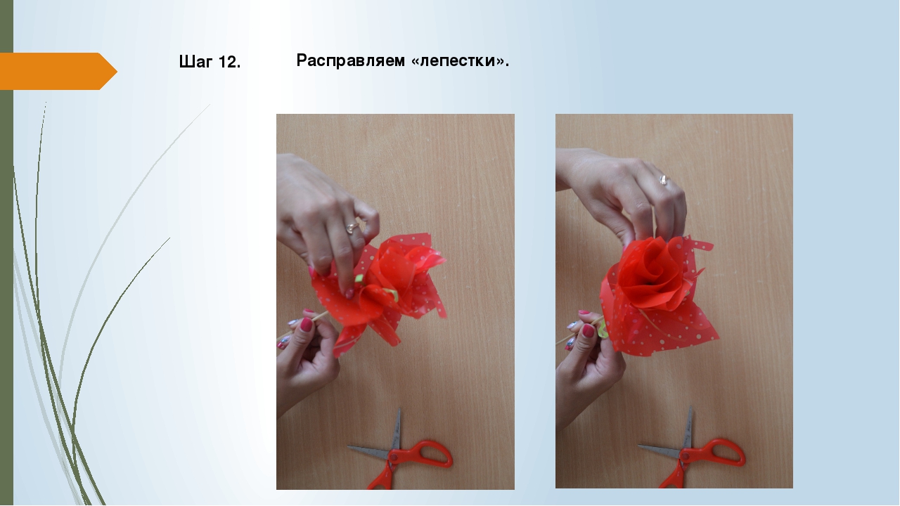 Презентация для педагогов на тему«Мастер-класс "Изготовление цветка из упаковочной бумаги».