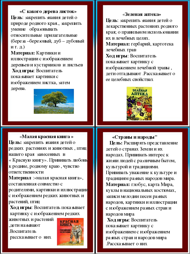 Картотека игр по патриотическому воспитанию для старшего дошкольного возраста