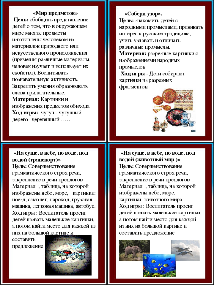 Картотека игр по патриотическому воспитанию для старшего дошкольного возраста
