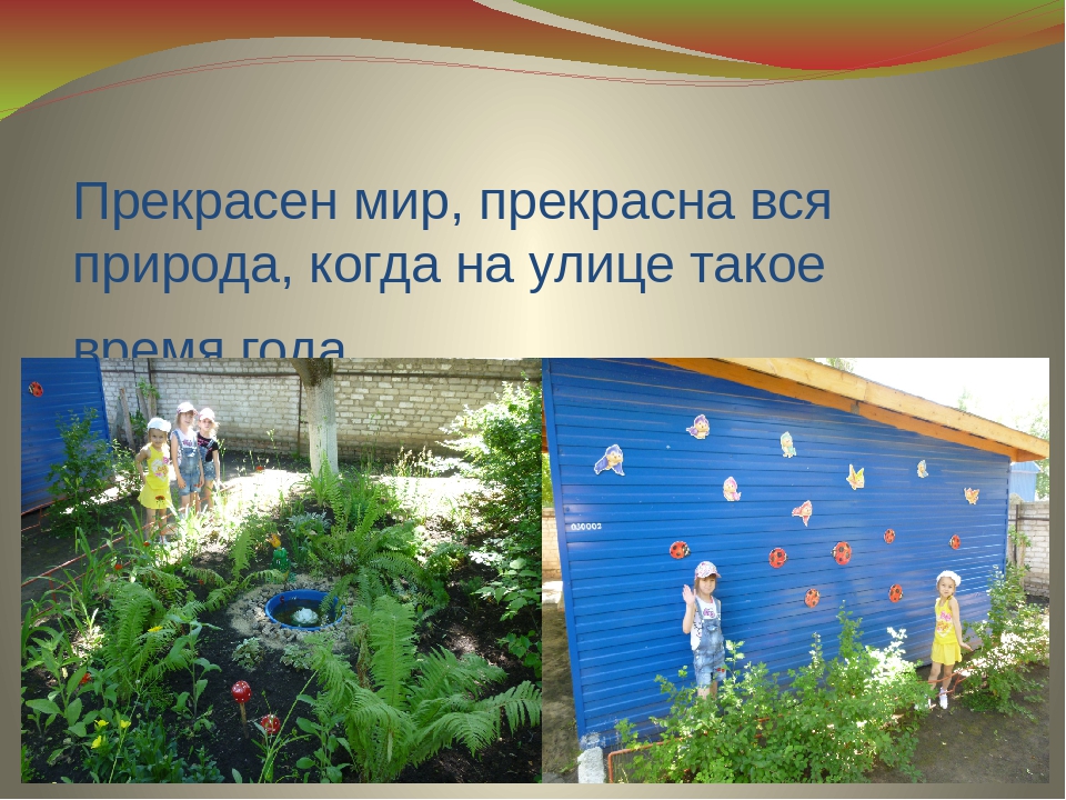 Оформление участока в детском саду